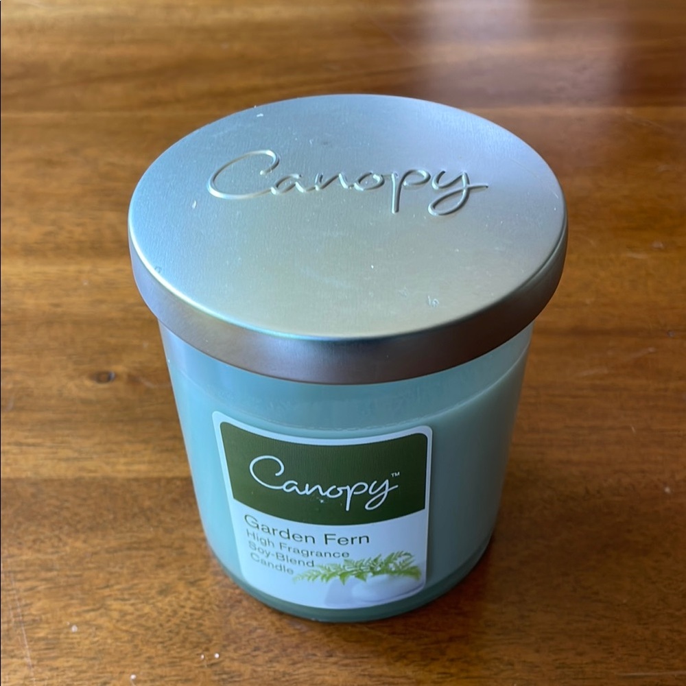 Canopy Green and Silver Jar Candle